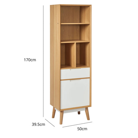 Hulra Bookcase - Scandinavian - White