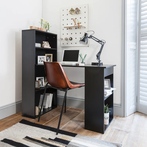 Essie Desk With Shelves