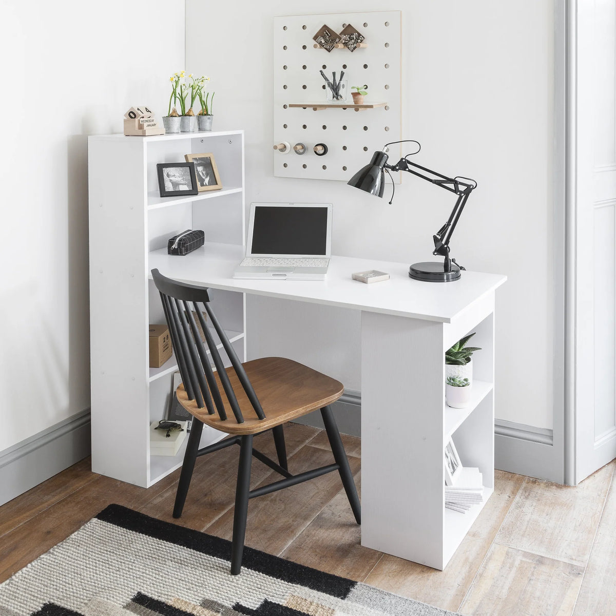 Essie Desk With Shelves