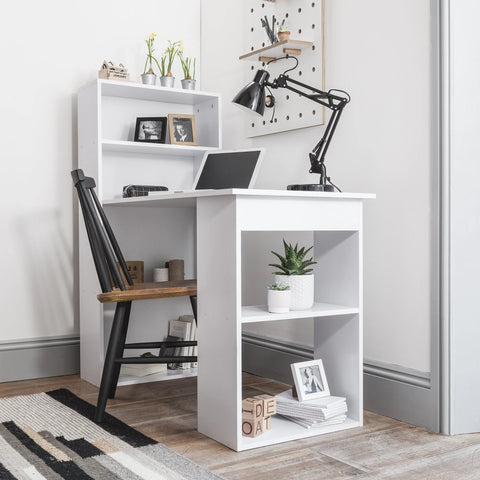 Essie Desk With Shelves