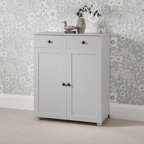 Ascot Shoe Cabinet - Grey Storage Cupboard