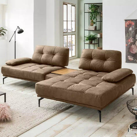 Corner sofa with intermediate table