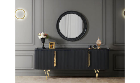 Gemma Anthracite Metal Leg Dining Room Set