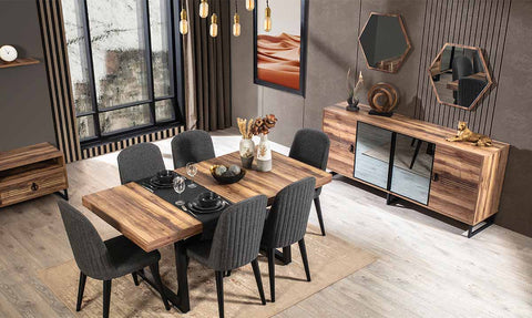 İdil Walnut Dining Room Set