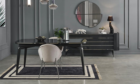 Karya Anthracite Dining Room Set