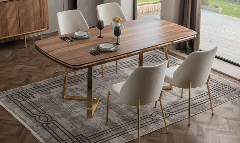 Lisbon Metal Leg Dining Room Set