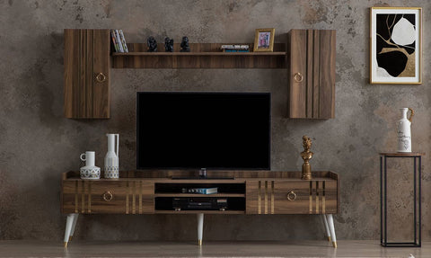 Lotus Walnut Moonstone Tv Unit