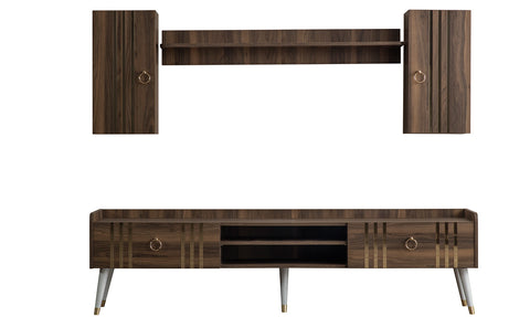 Lotus Walnut Moonstone Tv Unit