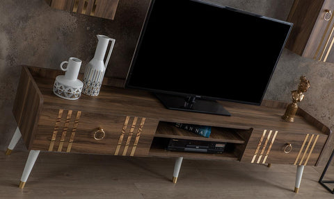 Lotus Walnut Moonstone Tv Unit