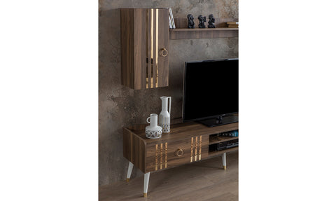 Lotus Walnut Moonstone Tv Unit