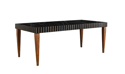 Prada Black Wooden Leg Dining Room Set