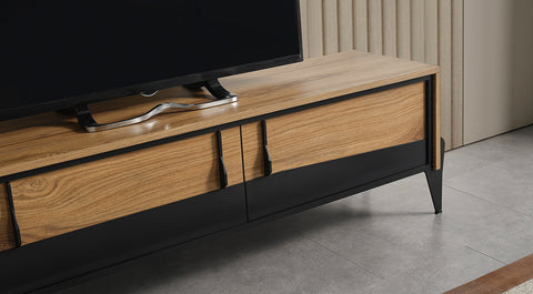 Ada Walnut Modern Tv Unit