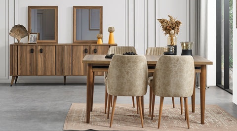 Bella Walnut Dining Room Set