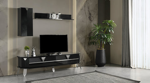 Berlin Black Tv Unit