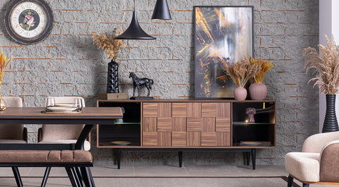 Cavani Walnut Dining Room Set