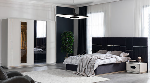 Delon Sliding Door Bedroom Set