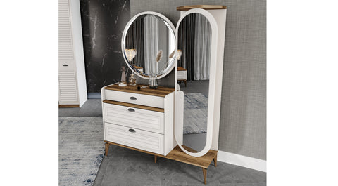 Dragos Moonstone Corner Wardrobe Bedroom Set