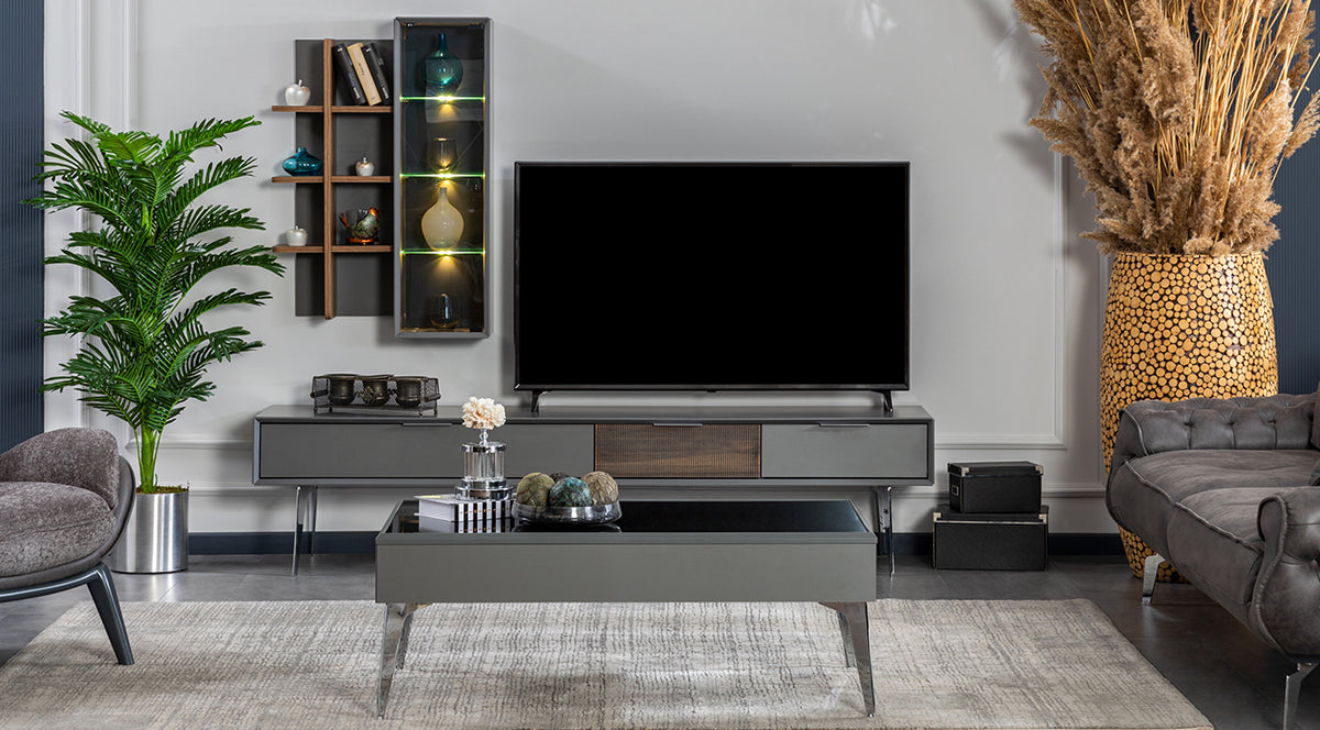 Falcon Metal Leg Tv Unit