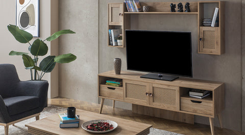 Hazeran Wooden Leg Tv Unit