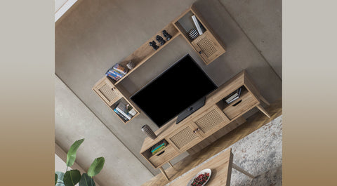 Hazeran Wooden Leg Tv Unit