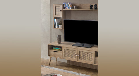 Hazeran Wooden Leg Tv Unit