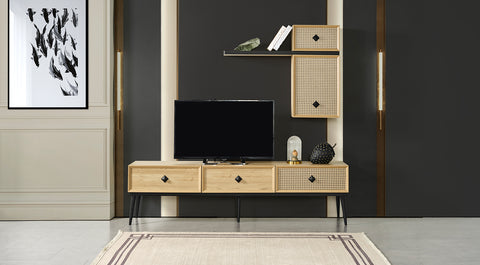 Hazeran Walnut TV Unit