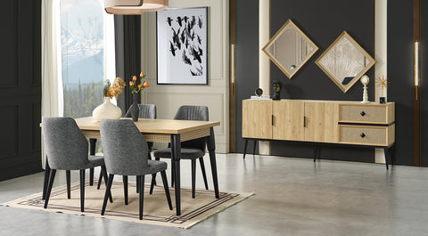 Hazeran Walnut Dining Room Set