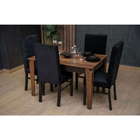 Dining Set, 5 Pieces, Black -DT55