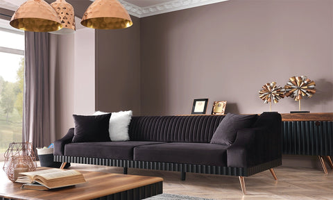 Bianca Black Sofa Set