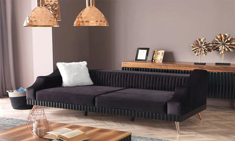 Bianca Black Sofa Set