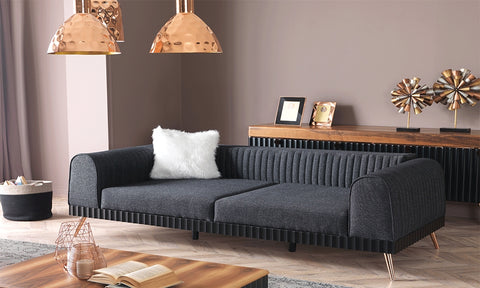 Bianca Black Sofa Set