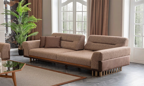 Vera Walnut Sofa Set