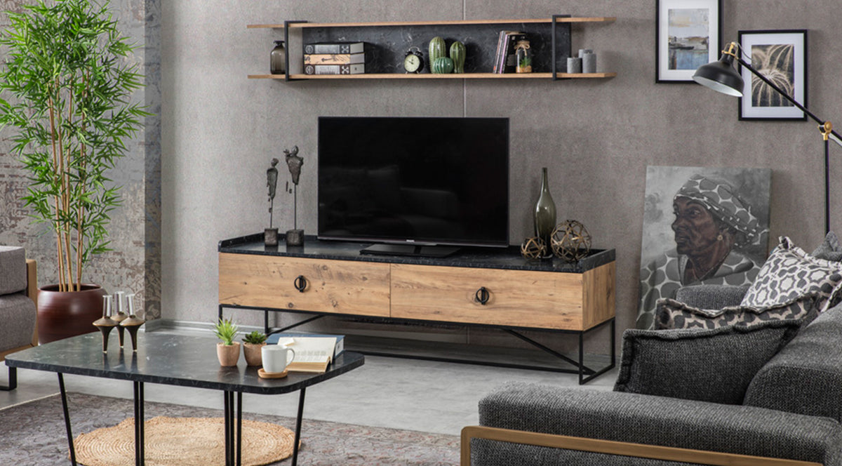 Loft Walnut TV Unit