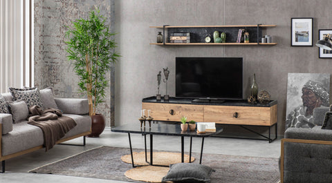 Loft Walnut TV Unit