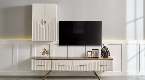 Luxen Gold Metal Leg TV Unit