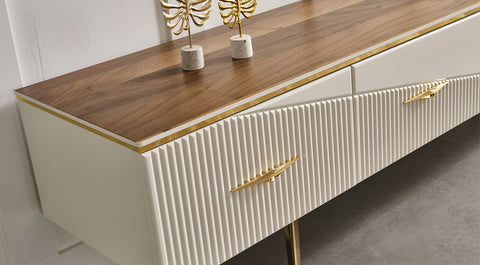 Luxen Gold Metal Leg TV Unit