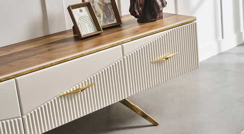 Luxen Gold Metal Leg TV Unit