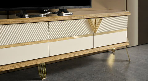 Milano Gold Metal Leg Tv Unit