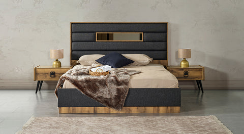 Mira Walnut 6 Door Bedroom Set