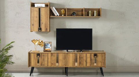 Mira Walnut TV Unit