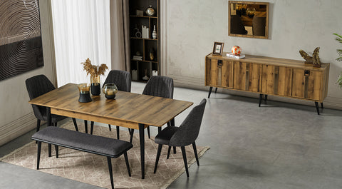 Mira Walnut Dining Room Set