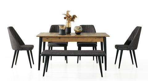 Mira Walnut Dining Room Set