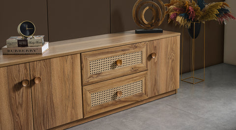 New Bohemian Walnut TV Unit