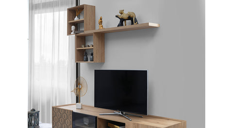 Honeycomb Walnut TV Unit