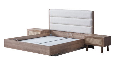 Rattan Sliding Door Bedroom Set