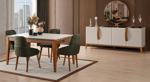 Soft Wooden Legs Modern Dining Room Set