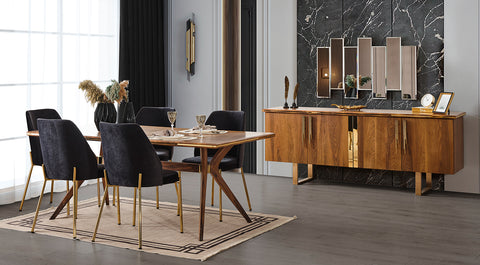 Star Walnut Dining Room Set