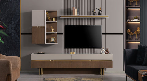 Stella Gold Metal Leg Tv Unit