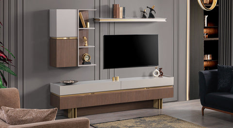 Stella Gold Metal Leg Tv Unit