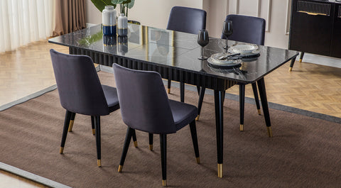 Tesla Black Dining Room Set